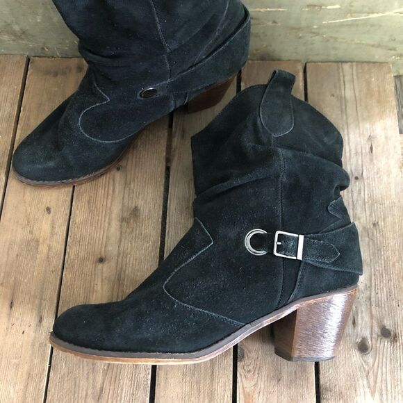 Decree Black Suede Booties - Picture 2 of 3